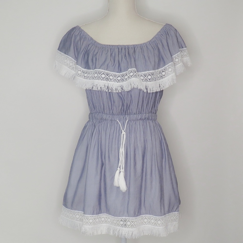 The Jetset Diaries Phoebe Mini Dress in Chambray size XS